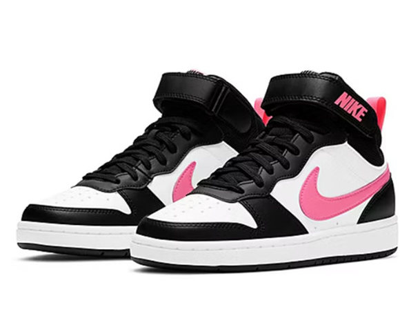 Youth Borough Mid 2 Black/Pink Shoe 007